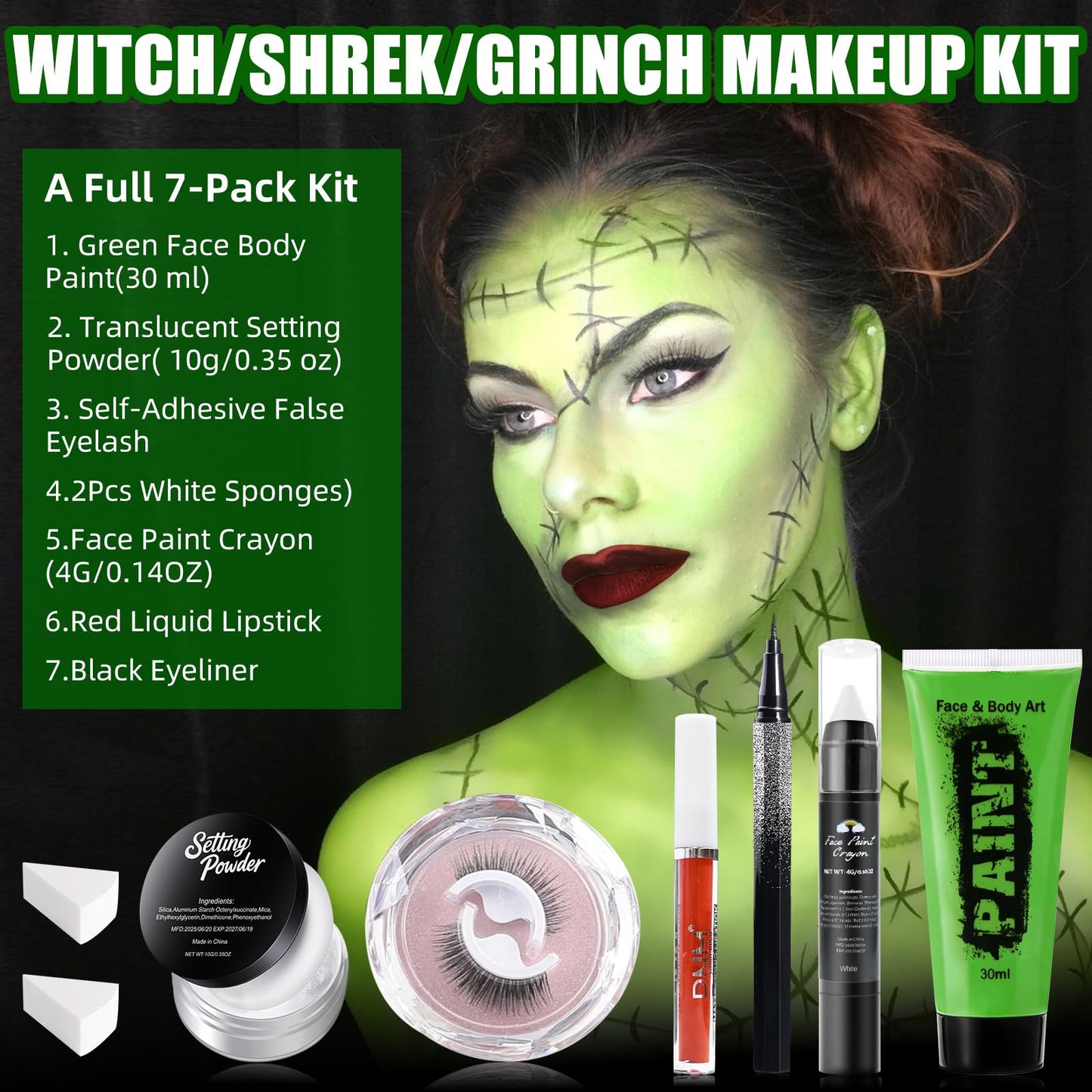 Green Face Paint Kit Beauty & Personal Care obullights
