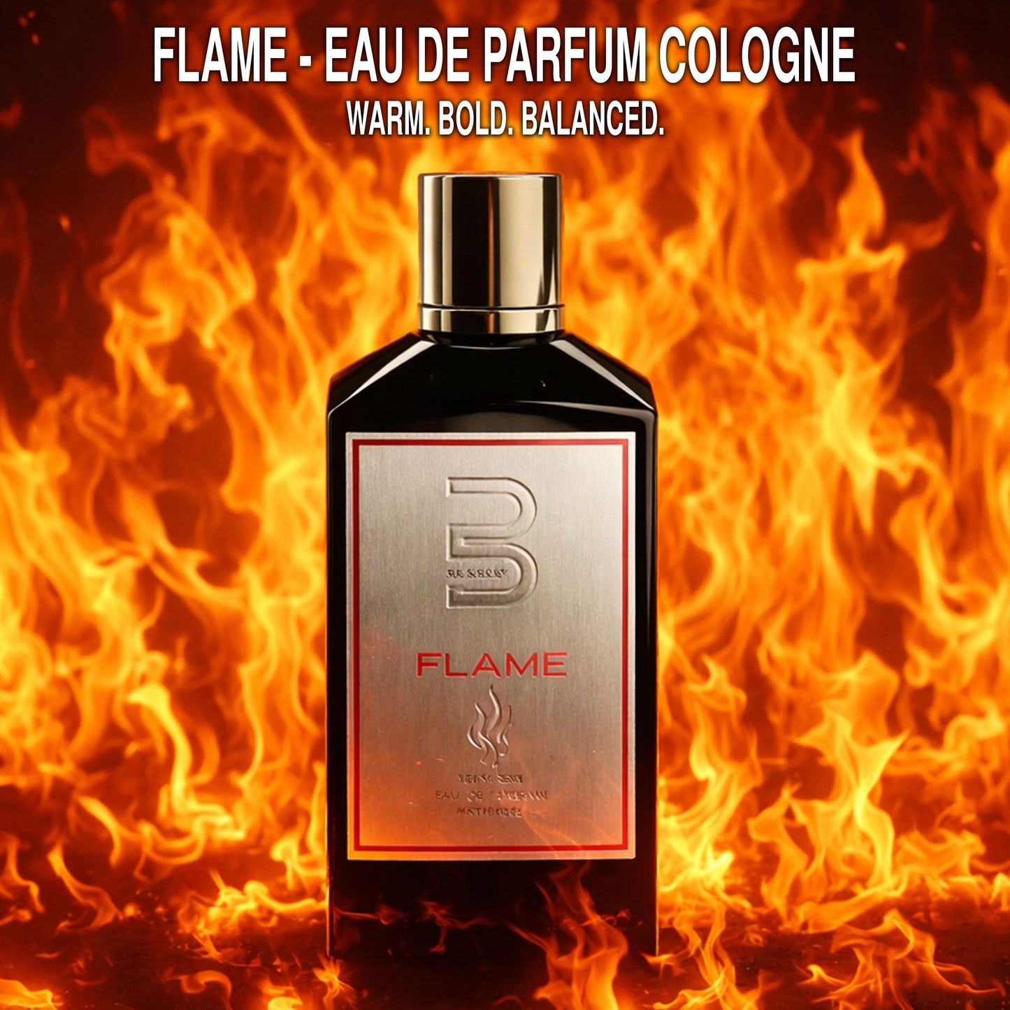 L3 Level 3 Eau de Parfum Cologne for Men - Long Lasting EDP - Molten, Apple, Cedar Notes - 3.38 fl oz (Flame) Beauty & Personal Care L3