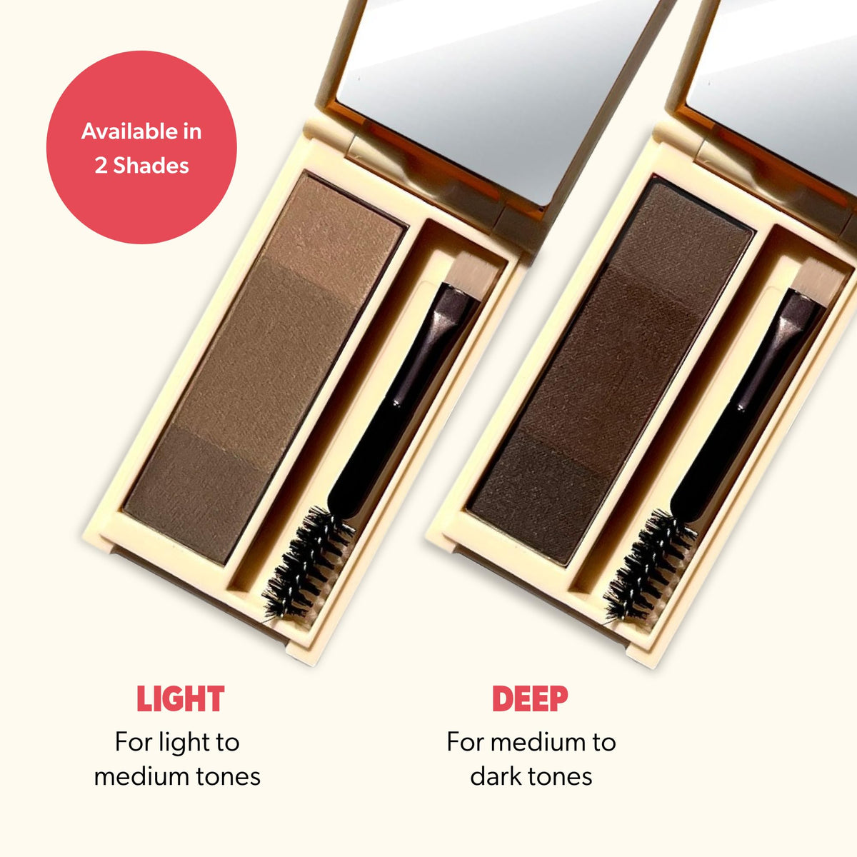 Beauty For Real Brow Max Ombre Brow Powder, Light - Shapes, Balances & Defines Eyebrows - Long-Wear Formula - Vegan, Cruelty Free & Paraben Free