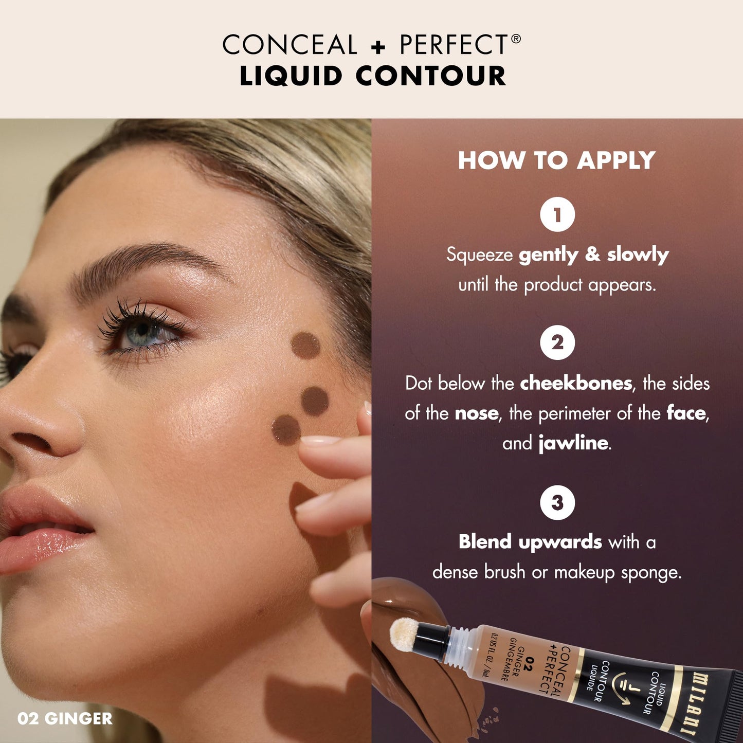 Milani Conceal + Perfect Liquid Contour for Added Definition, Face Lift Collection - Toffee Beauty & Personal Care Milani