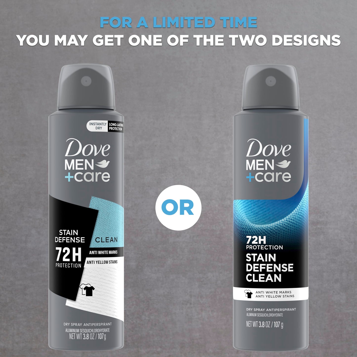 Dove Men+Care Antiperspirant Deodorant Dry Spray Stain Defense Clean For Men Anti-White Marks & Yellow Stains, 72-hour Sweat and Odor Protection Beauty and Personal Care DOVE MEN + CARE