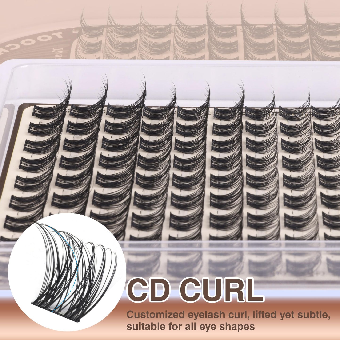 TOOCHUNAG Natural Lash Clusters Wispy Eyelash Clusters D Curly Volume Individual Lashes 10-16MM Cluster Eyelash Extensions DIY Lash Extension Thin Beauty and Personal Care TOOCHUNAG