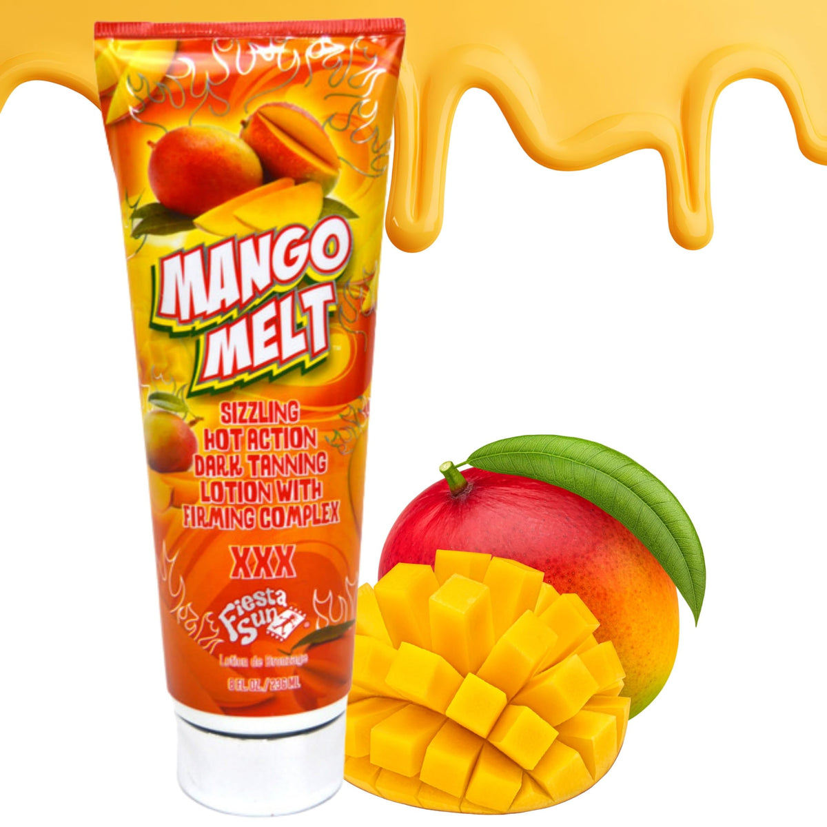 Fiesta Sun Mango Melt Sizzling Hot Action Dark Tanning Lotion, 8 fl oz, For Indoor or Outdoor Sunning Beauty & Personal Care Fiesta Sun