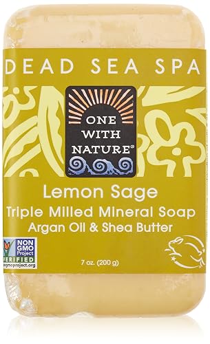 One With Nature Lemon Sage Dead Sea Mineral Soap, 7 Ounce Bar Beauty & Personal Care One With Nature