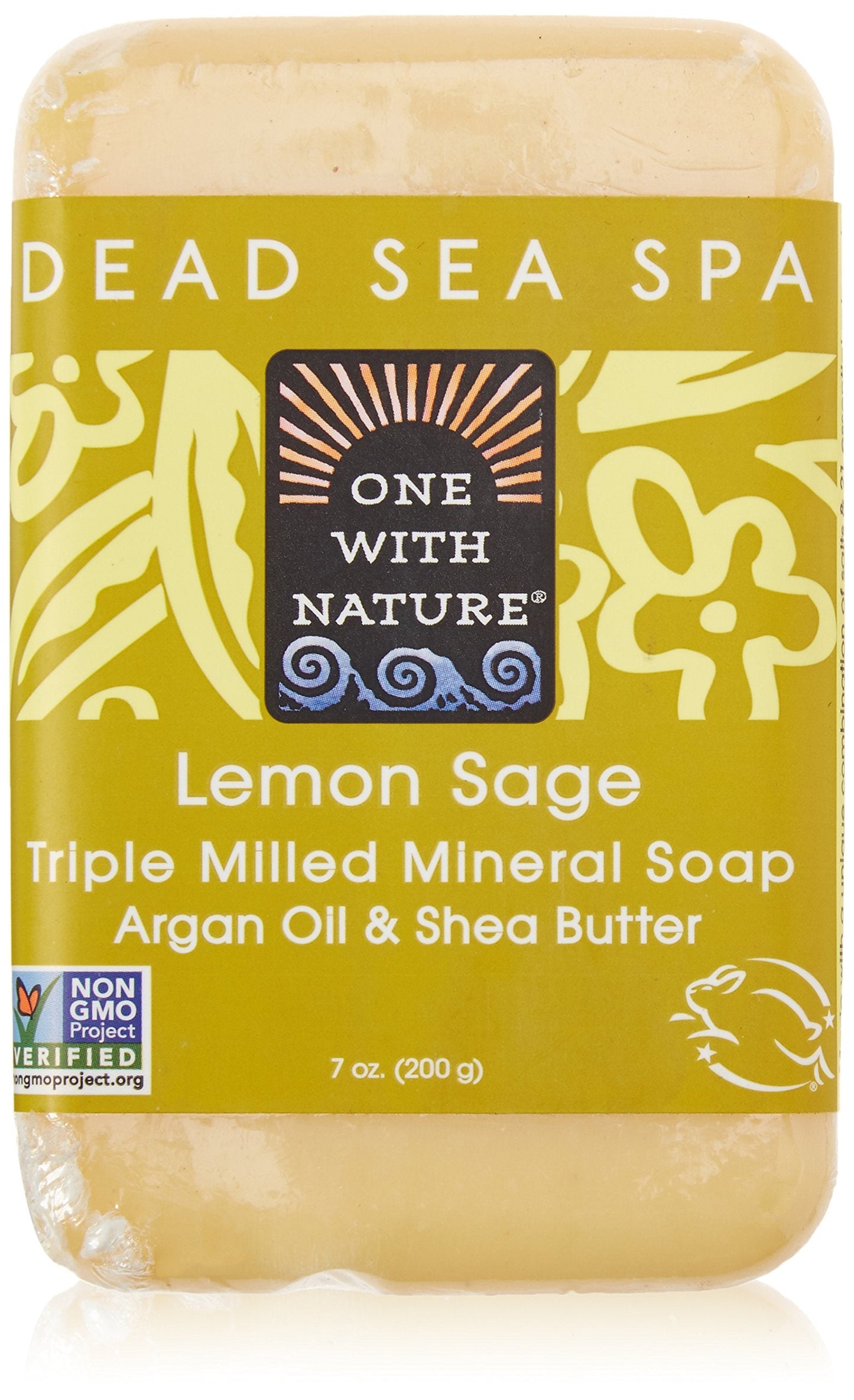 One With Nature Lemon Sage Dead Sea Mineral Soap, 7 Ounce Bar Beauty & Personal Care One With Nature