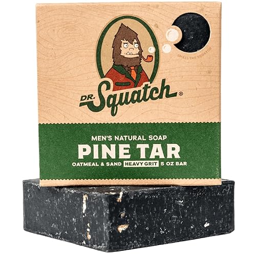 Dr. Squatch All Natural Bar Soap for Men with Heavy Grit, Pine Tar Beauty & Personal Care Dr. Squatch
