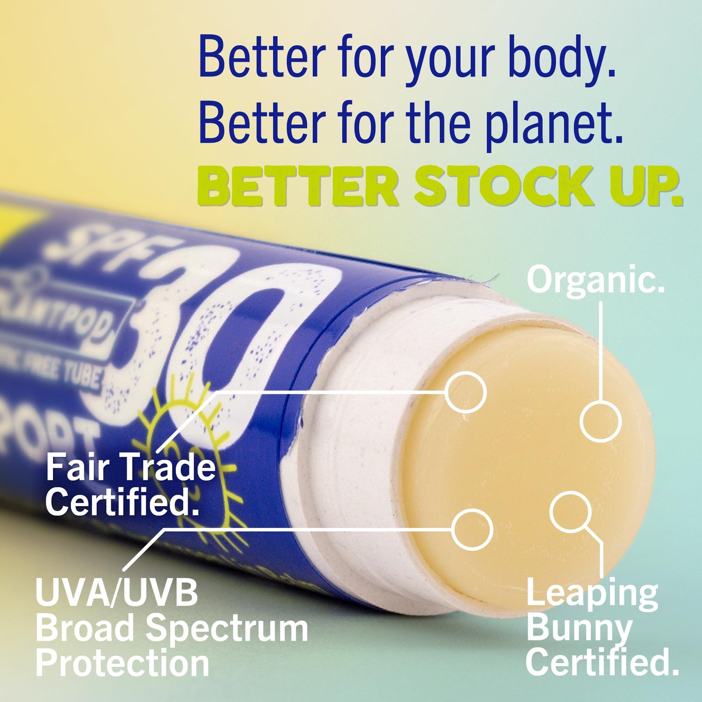 Eco Lips Classic Sport SPF 30 Broad Spectrum Sunscreen Lip Balm - 6-Pack (Classic Vanilla) | Organic Moisturizing Lip Protection | Made in USA Beauty & Personal Care Eco Lips