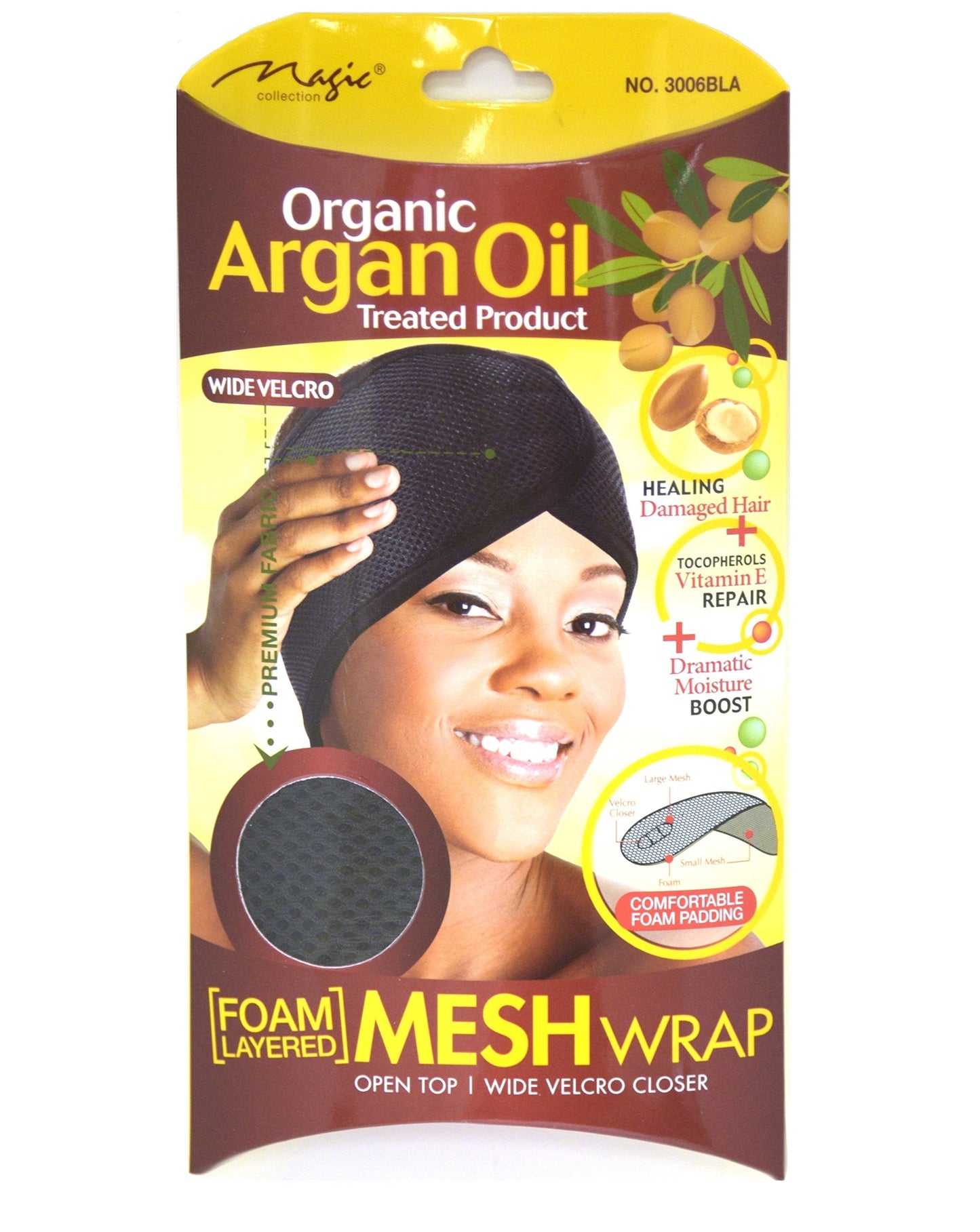 Organic Argan Oil Foam Layered Mesh Wrap By Magic Collection Beauty & Personal Care Magic Collection