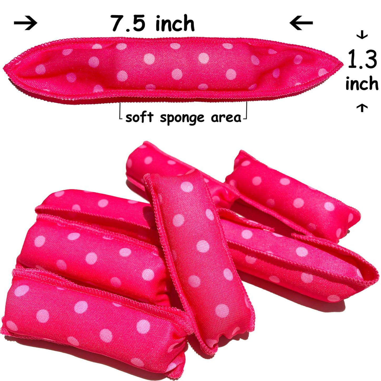 Aimin Soft Curlers for Overnight Heatless Curls, No Heat Foam Rollers for Long Hair, Satin Sponge Curlers (30 pcs, pink) Beauty and Personal Care Aimin Hair