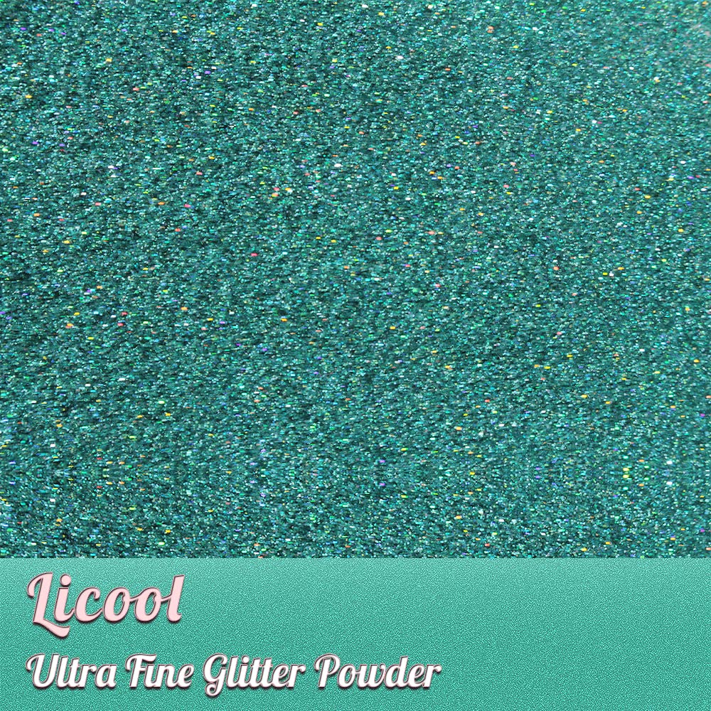 Holographic Fine Glitter, 100g Craft Glitter for Epoxy Resin, Iridescent Sequins, Loose Glitter for Face Body Hair Eye, Makeup Cosmetic Glitter Beauty & Personal Care LICOOL GLITTER
