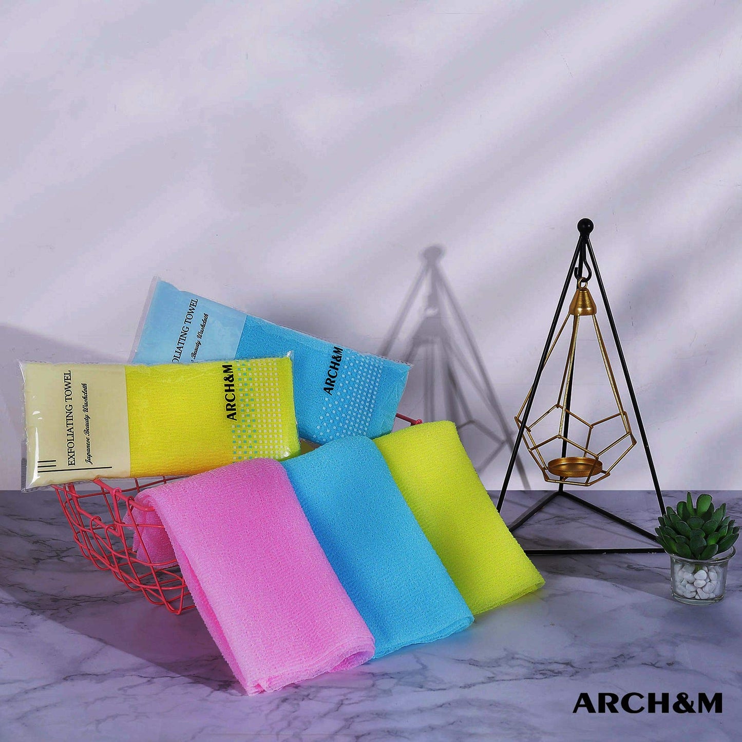 ARCH&M 12-Pack Premium Nylon Exfoliating Towel - 35-Inch Quick-Dry, Hygienic Japanese Washcloth for Body & Back - Durable, Machine Washable Beauty & Personal Care ARCH&M