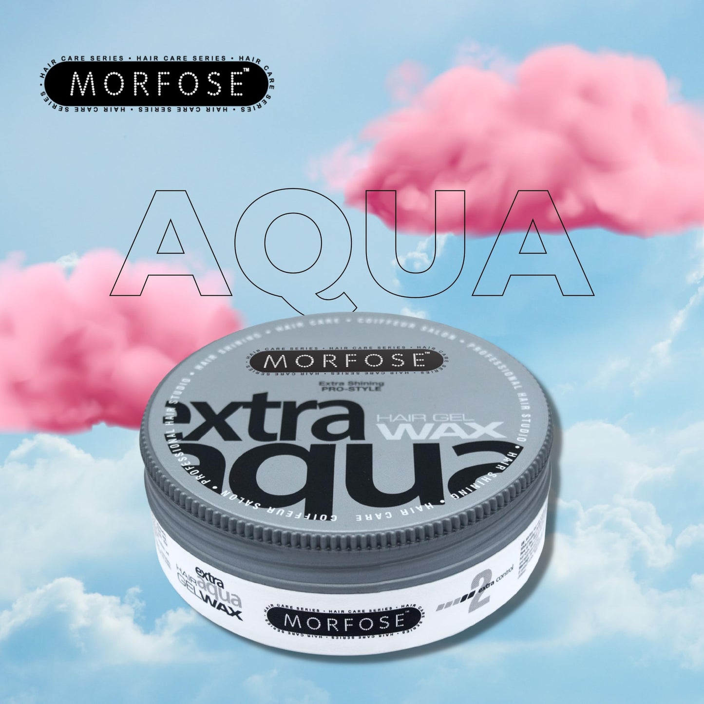 Morfose Extra Aqua Hair Gel Wax with Shiny and Flexible Level 2 Hold, Manage Flyaways, Braids, and Curls, Professional Hair Styling for Women and Men Beauty & Personal Care Morfose