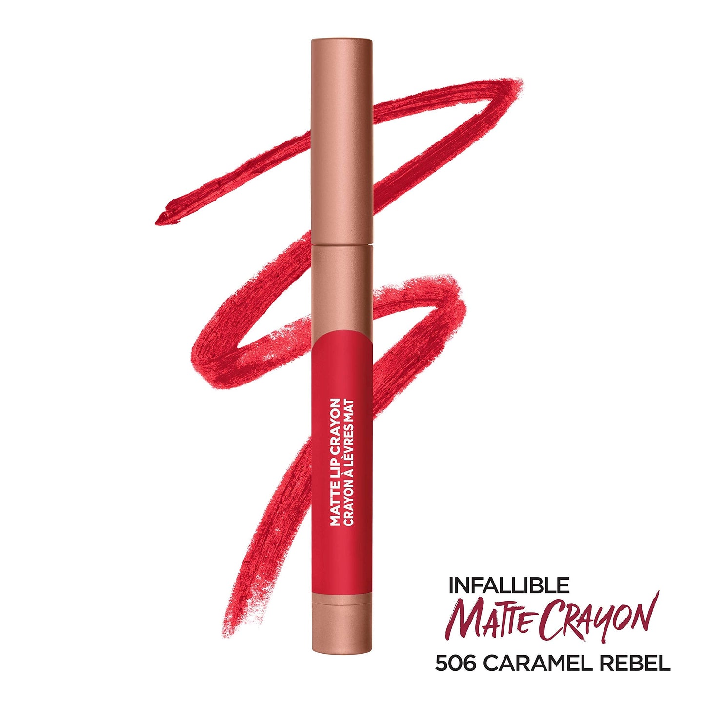 L’Oréal Paris Infallible Matte Lip Crayon, Caramel Rebel (Packaging May Vary) Beauty & Personal Care L'Oreal Paris