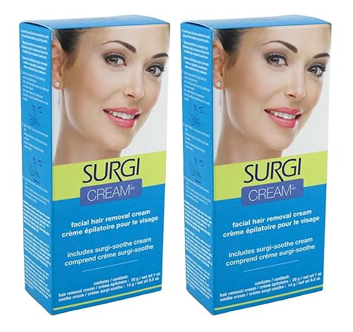 Surgi Cream Hair Remover Face 1 Ounce Fresh Scent (29ml) (2 Pack) Beauty & Personal Care Surgiwax