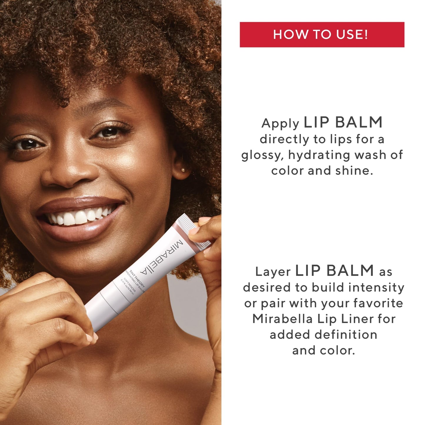 Mirabella Tint Theory Hydrating Lip Balm - Sheer Pink Glossy Lip Balm | Moisturizing with Vitamin E, Jojoba & Sunflower Oil | Lightweight Shine Beauty & Personal Care Mirabella