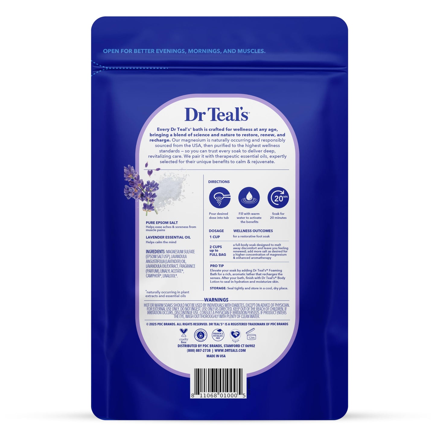 Dr Teal's Epsom Salt Soaking Solution, Soothe & Sleep, Lavender, 3lbs Beauty and Personal Care Dr Teal's