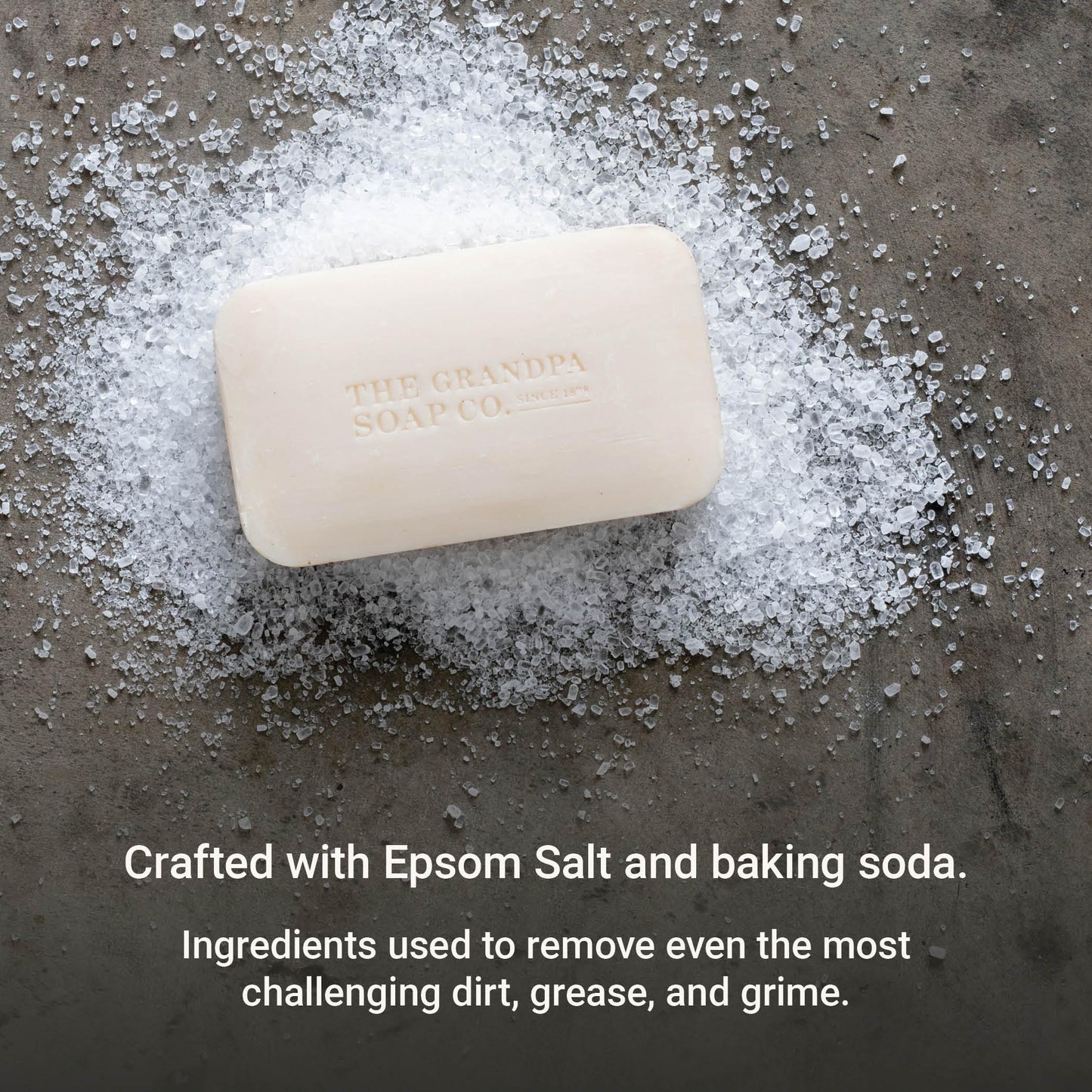 The Grandpa Soap Company Epsom Salt Bar Soap - Deep Cleansing Soap, Made with Epsom Salt and Baking Soda, Removes Dirt Grease and Grime, Vegan Beauty & Personal Care The Grandpa Soap Company