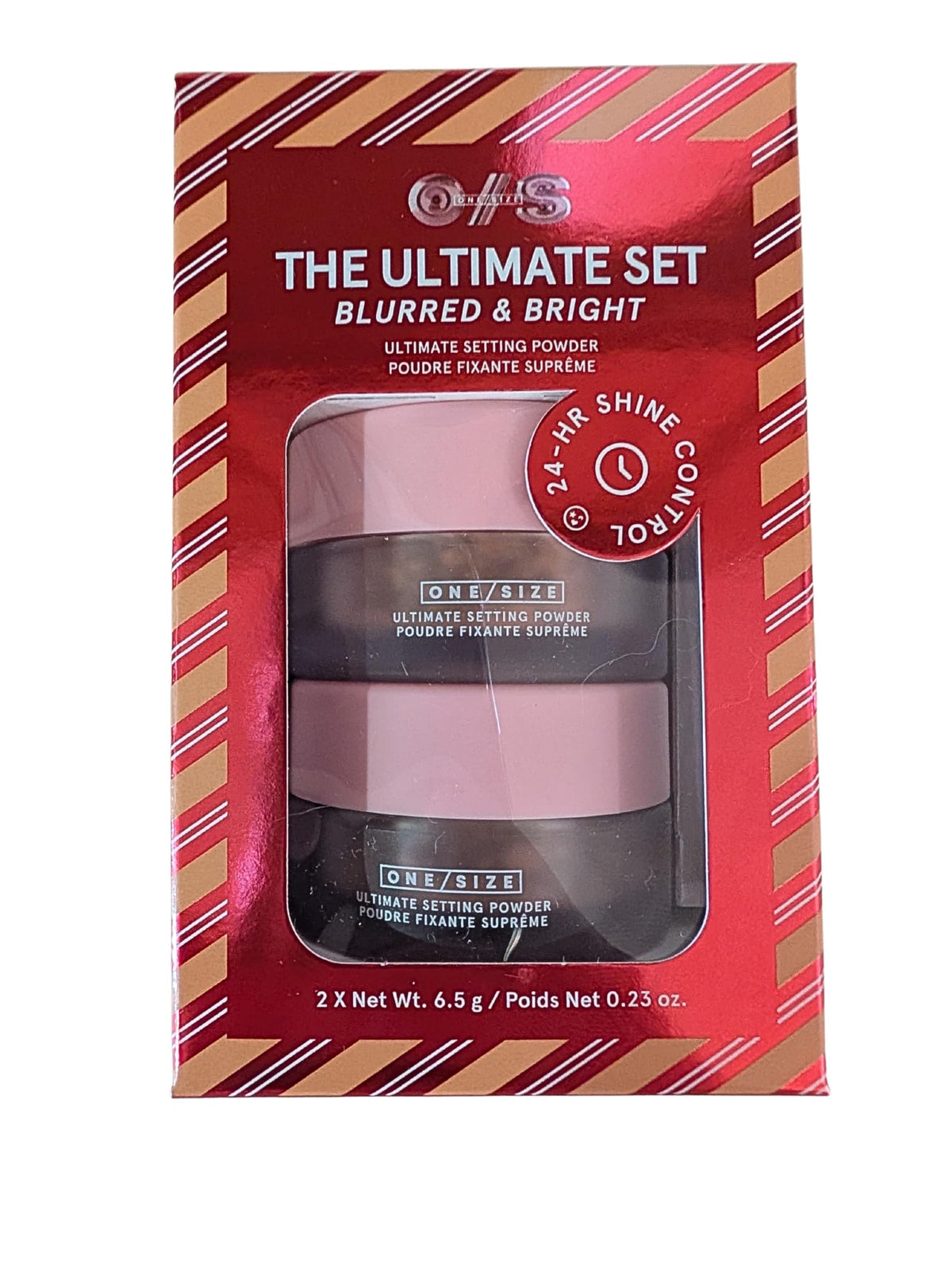 ONE/SIZE The Ultimate Set Blurred & Bright - 2-Piece Mini Ultimate Setting Powder Duo, Shades: Dark/Deep & Rich Peach - Shine Control, Blurring,