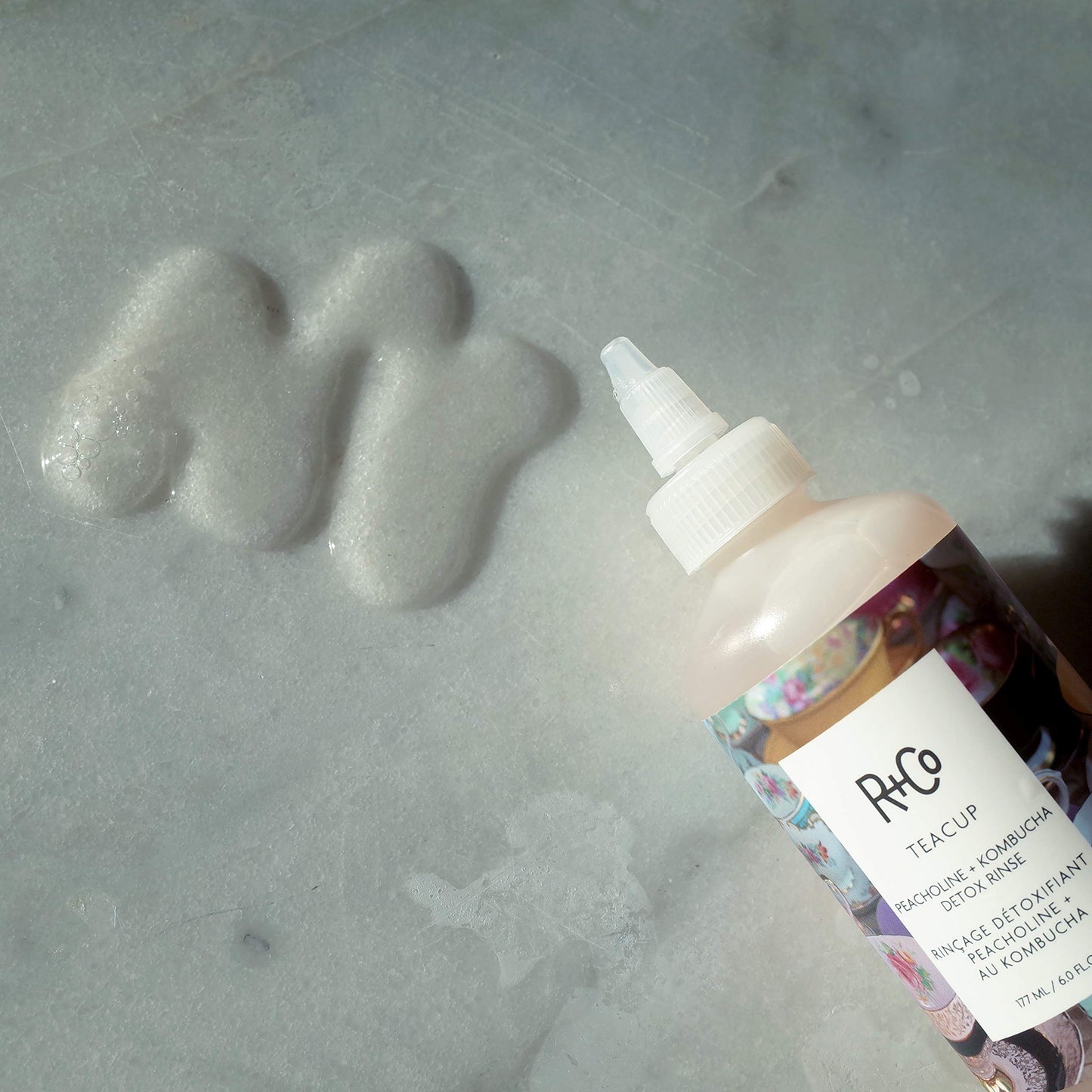 R+Co Teacup Peacholine + Kombucha Detox Rinse 177 ml / 6 oz Beauty & Personal Care R+Co