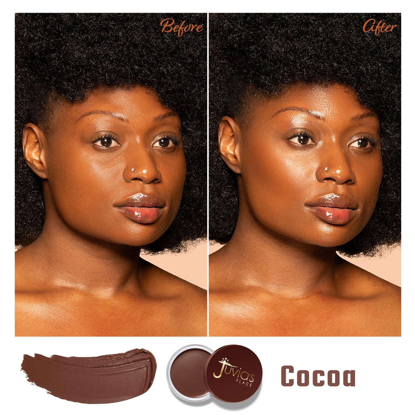 Juvia's Place Bronzed Cream Bronzer - Cocoa - Smooth Cream Bronzer Pot for Sun-Kissed Glow & Warmth, Buildable & Blendable Makeup Contour Beauty & Personal Care Juvia's Place
