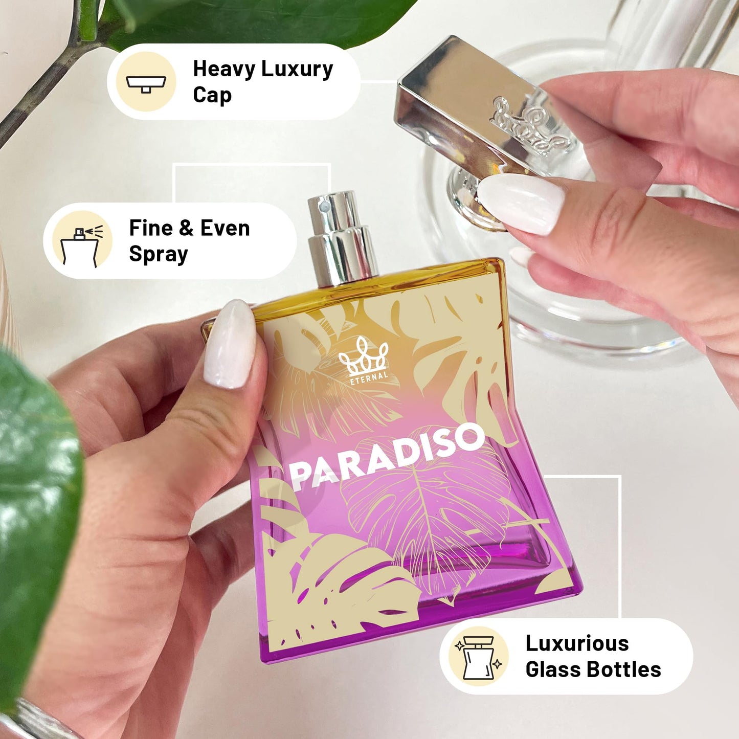 Eternal Fragrance - Eternal Paradiso - Inspired by Delina - 3.4 oz (100ml) - Eau de Parfum - Vegan - Clean Ingredients - Perfume for Women - 2000 Beauty & Personal Care Eternal Fragrance