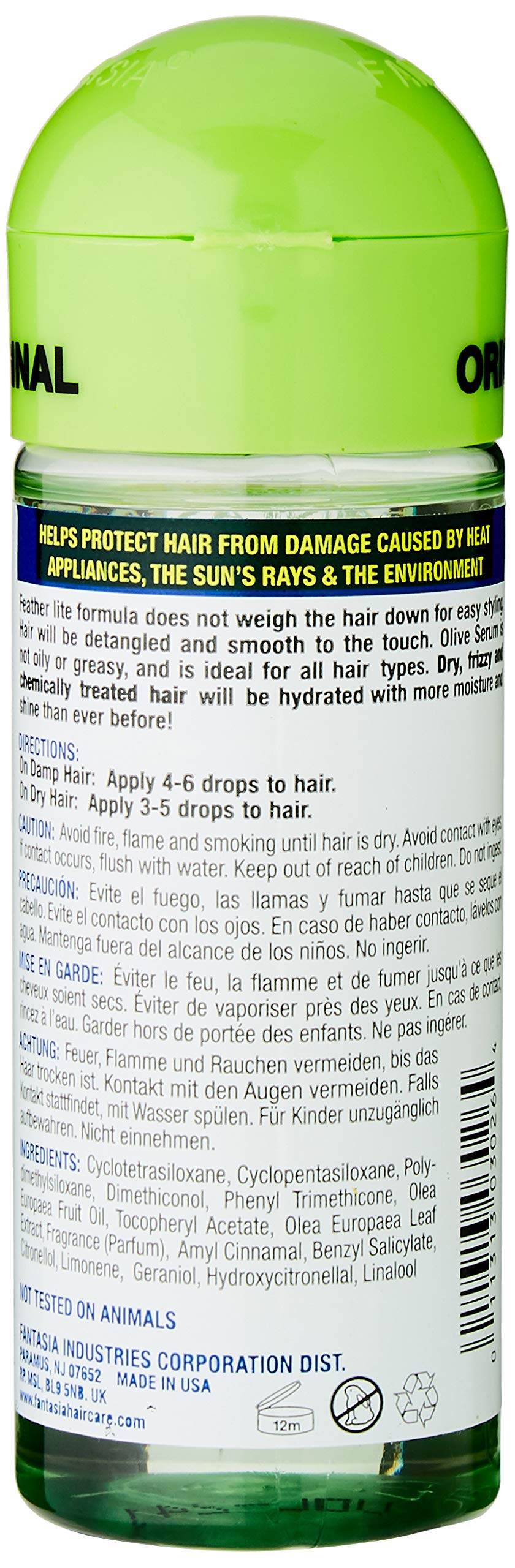 Fantasia Fantasia Hair Polisher Olive Serum, 2 Oz, 2 Ounce