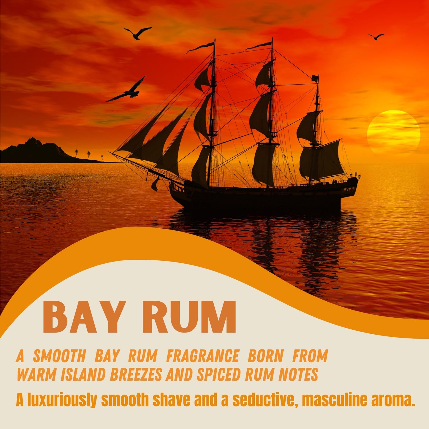 GENTS 97% All Natural Shave Soap - Creates a Rich Lather Foam for Wet Shaving Experience (3 Pack Bay Rum) Birthday Gift Beauty and Personal Care G.B.S
