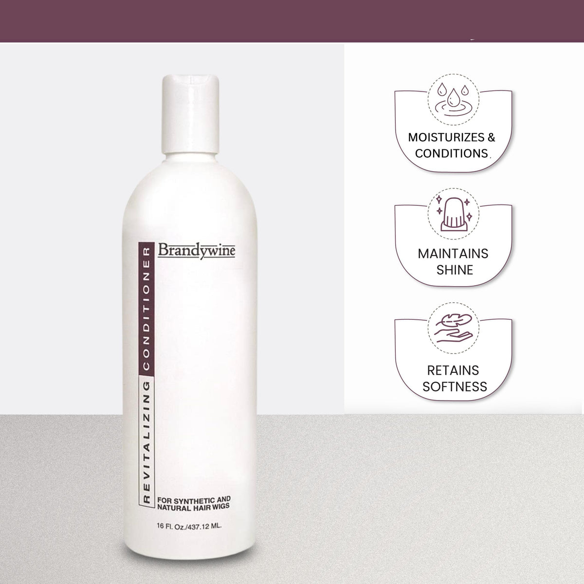 Brandywine Revitalizing Wig Conditioner for Synthetic & Natural Hair, 16 Oz