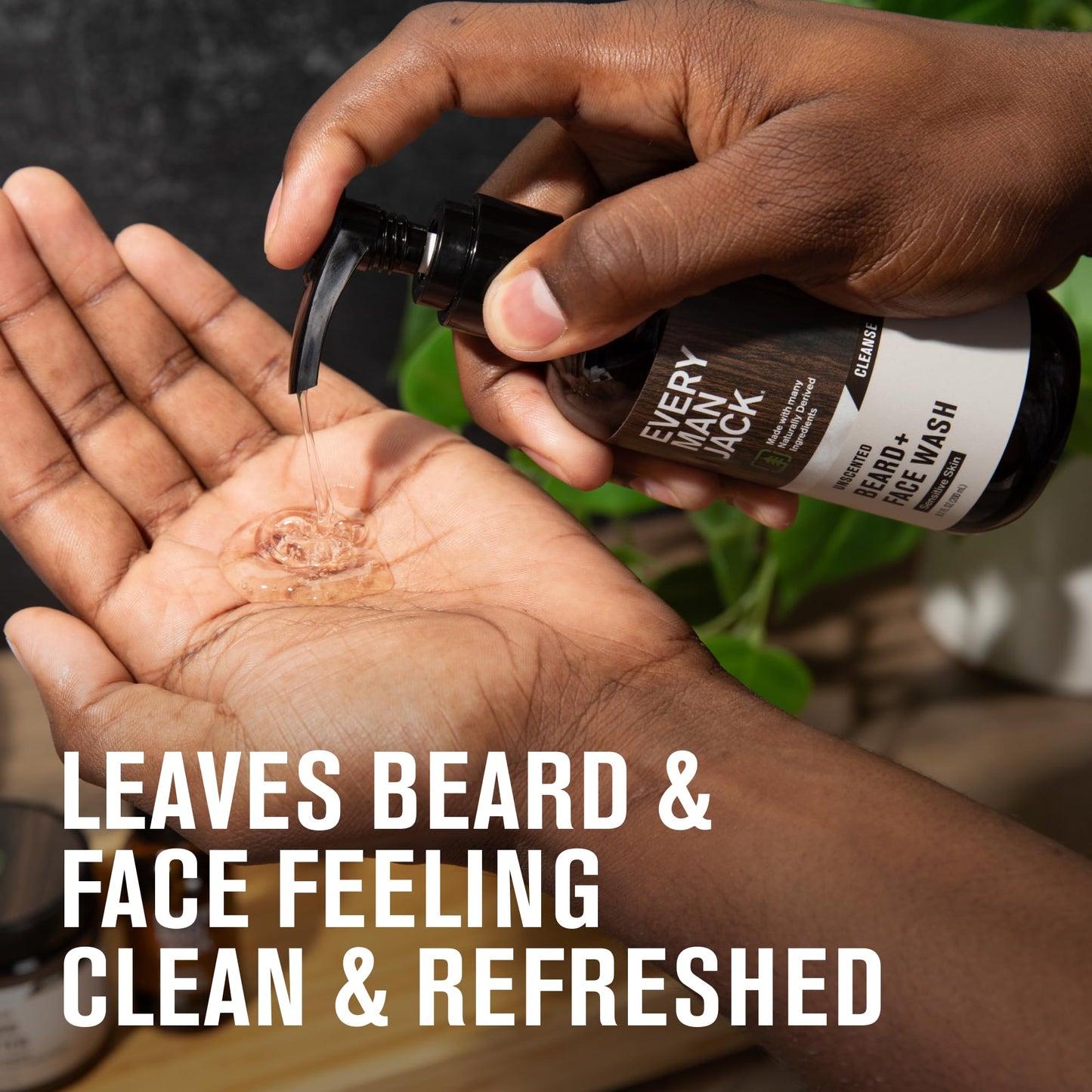 Every Man Jack Beard + Face Wash - Unscented for Sensitive Skin - Gently cleanse skin and soften beard - Made with Glycerin and Aloe - 6.7 fl. oz (2 Beauty and Personal Care Every Man Jack