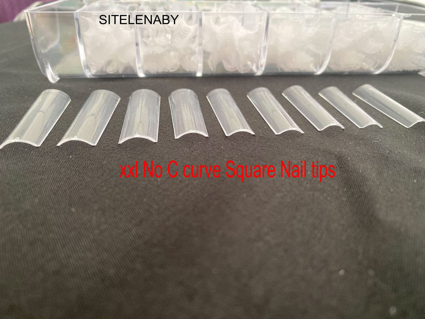 No C Curve Square Nail Tips XXL?Acrylic Nail Tips Square,SITELENABY 500 pcs Clear Fake Nails for Nail Salons,Nail Tech Must Have Beauty & Personal Care SITELENABY