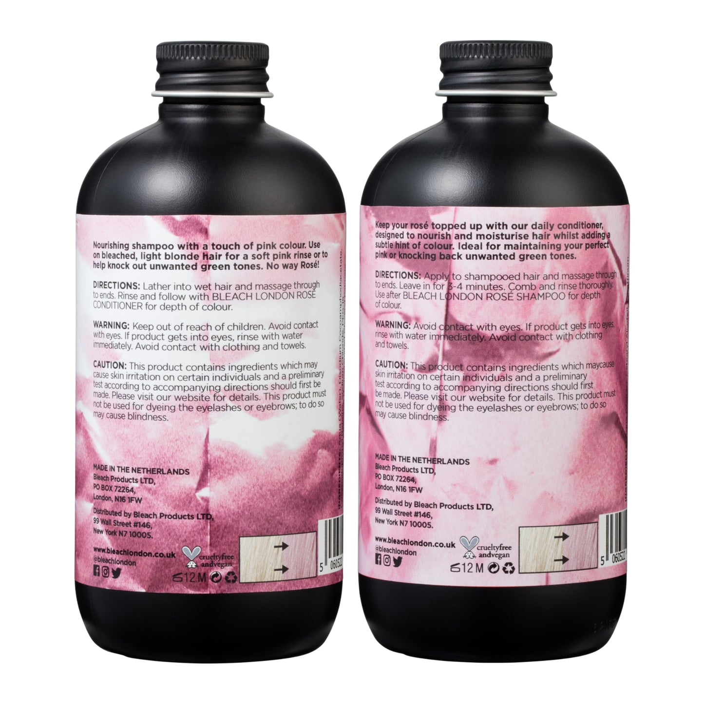 BLEACH LONDON Rose Shampoo & Conditioner Duo 250ml Beauty & Personal Care Bleach London