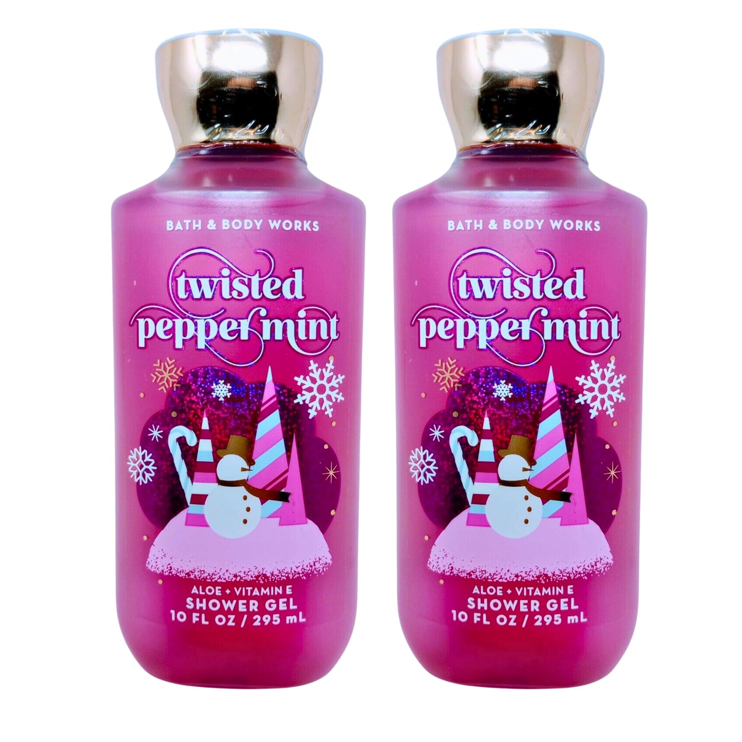 Bath & Body Works Shower Gel, Gift Set of 2, 10oz Each (Twisted Peppermint) Beauty & Personal Care Bath & Body Works