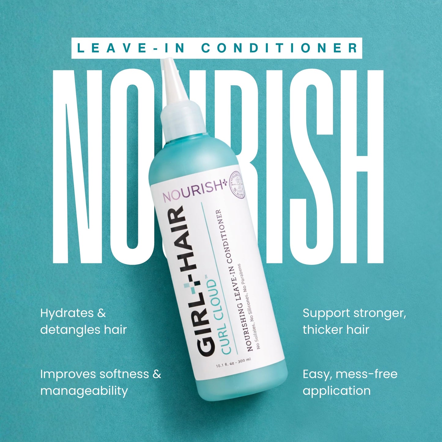 GIRL+HAIR Shampoo and Conditioner Set (2x 10.1 fl.oz./300 ml) - Moisturize and Hydrate Dry Hair and Scalp, Boost Shine, Reduce Itch and Frizz - No Beauty & Personal Care GIRL+HAIR