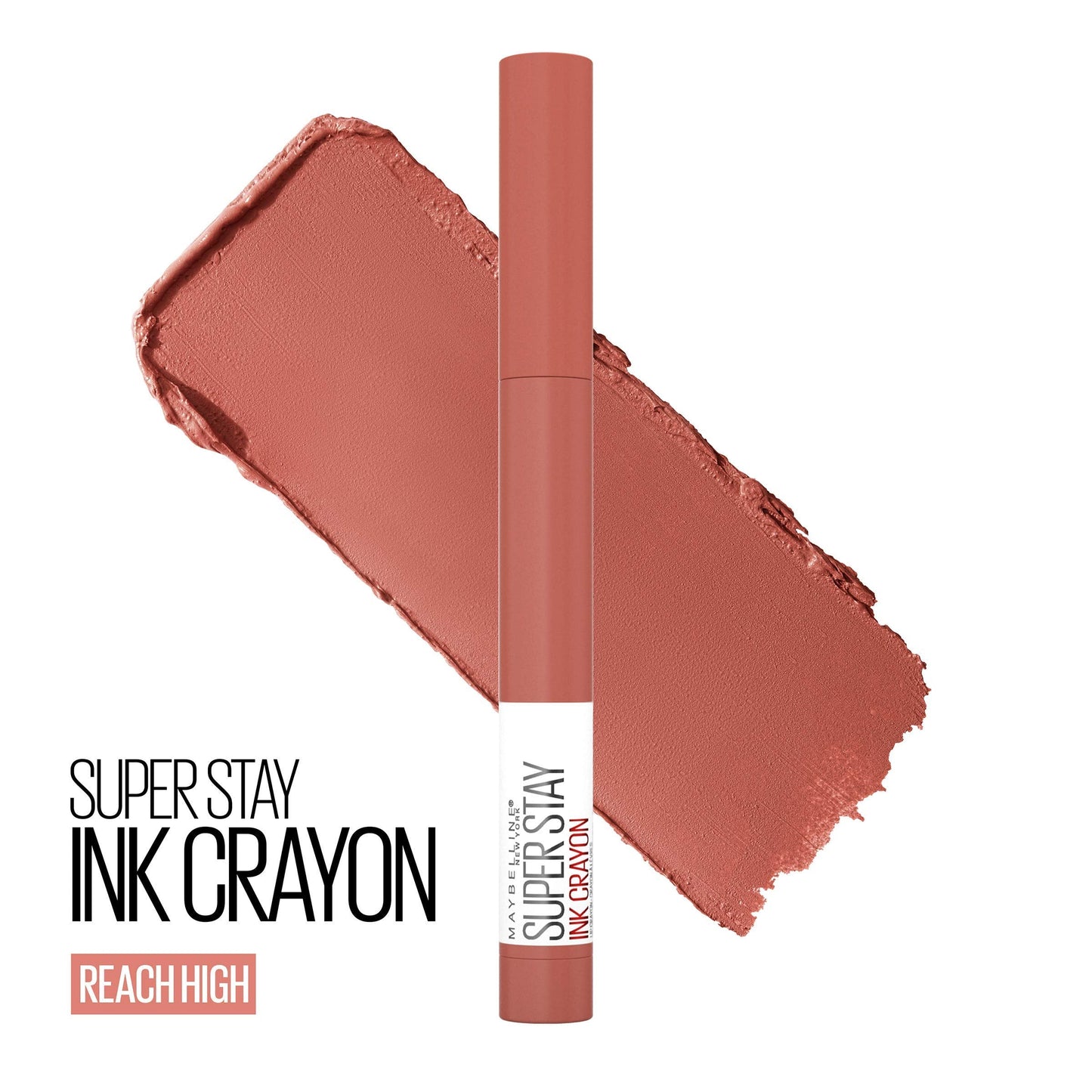 Maybelline Super Stay Ink Crayon Lipstick Makeup, Precision Tip Matte Lip Crayon with Built-in Sharpener, Longwear Up To 8Hrs, Reach High, Rosey Beauty & Personal Care MAYBELLINE