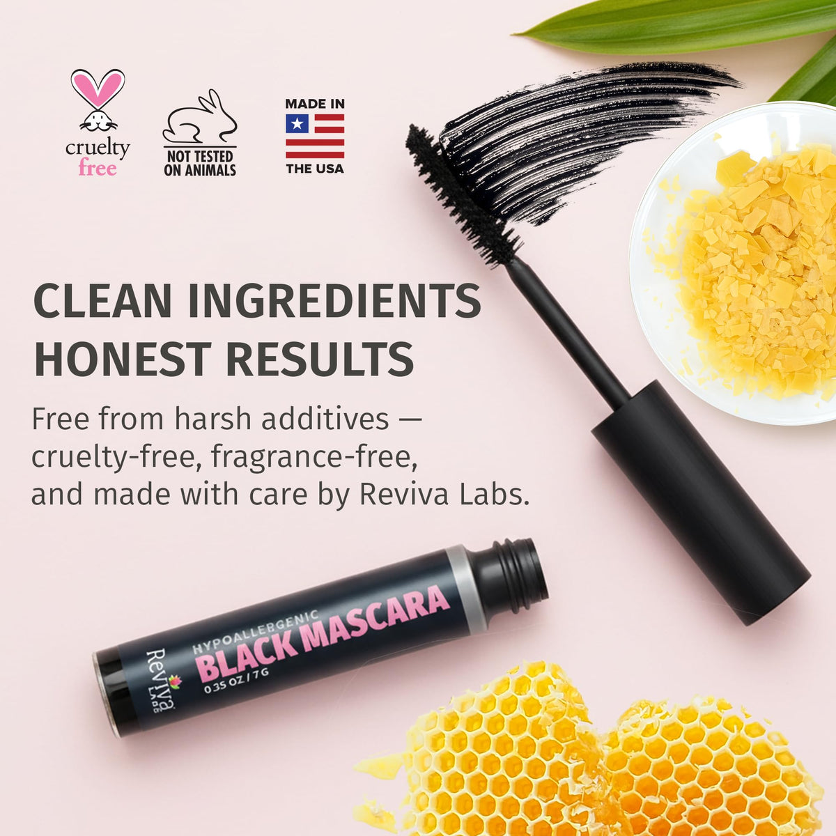 Reviva Labs Black Hypoallergenic Mascara for Sensitive Eyes and Older Women - Gentle, Volumizing & Lengthening Mascara for Older Women 50 and 60 Plus Beauty & Personal Care Reviva Labs