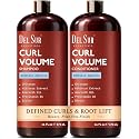 DEL SUR Curly Hair Shampoo and Conditioner Set | Curl Defining, Volume & Hydration | 16 fl oz Each | with Camellia Japonica, Hibiscus & Amaranth Oil | Beauty & Personal Care DEL SUR