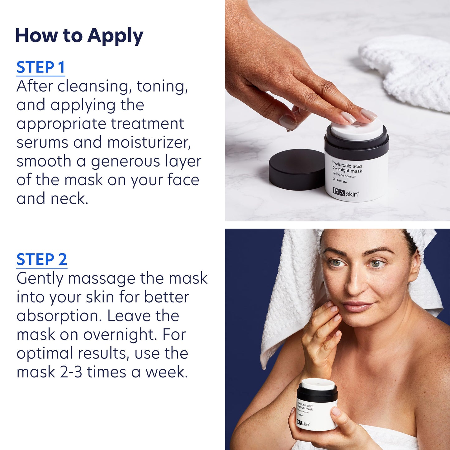 PCA SKIN Overnight Face Mask, Hyaluronic Acid Overnight Mask, Brightening Face Mask Rejuvenates and Hydrates Skin Overnight, Helps Boost Skin Radiance Beauty & Personal Care PCA SKIN