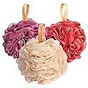 Fishent Shower Sponge Shower Loofah, Body Wash Loofah Sponge Body Scrubber, 3 Pack 60g Large Size Lofas for Shower, Cleaning Loofahs Sponge Body Beauty & Personal Care Fishent