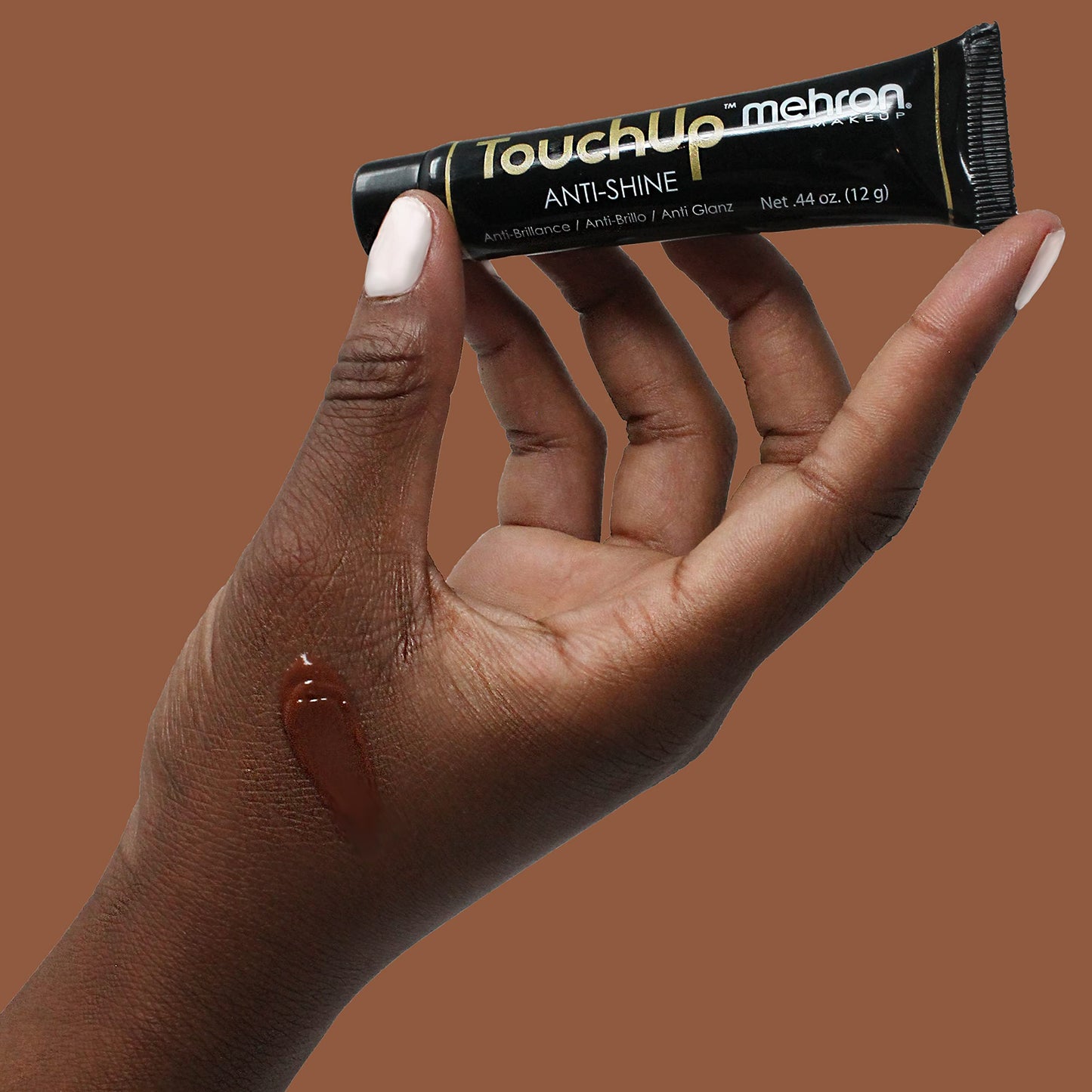 Mehron Makeup TouchUp Anti-Shine Gel | Matte Primer Face Makeup | Finishing and Primer Gel (Dark Tint) Beauty & Personal Care Mehron