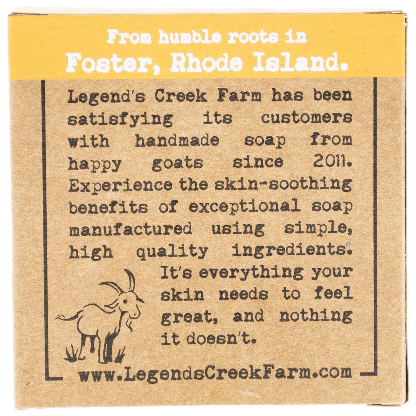 Legend's Creek Farm Goat Milk Soap - Cleansing Moisturizing Bar for Hands and Body - 5 Oz Creamy Lather, Nourishing, Gentle Natural Soap for Sensitive Beauty & Personal Care Legend's Creek