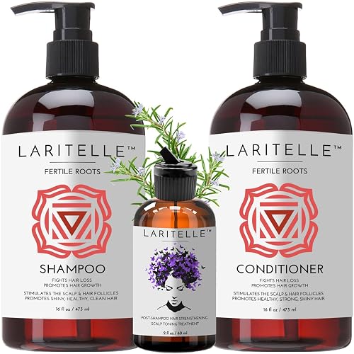 Laritelle Organic Hair Care Set Fertile Roots | Fortifying, Strengthening & Rejuvenating | Prevents Hair Thinning and Shedding, Promotes New Hair Beauty & Personal Care Laritelle
