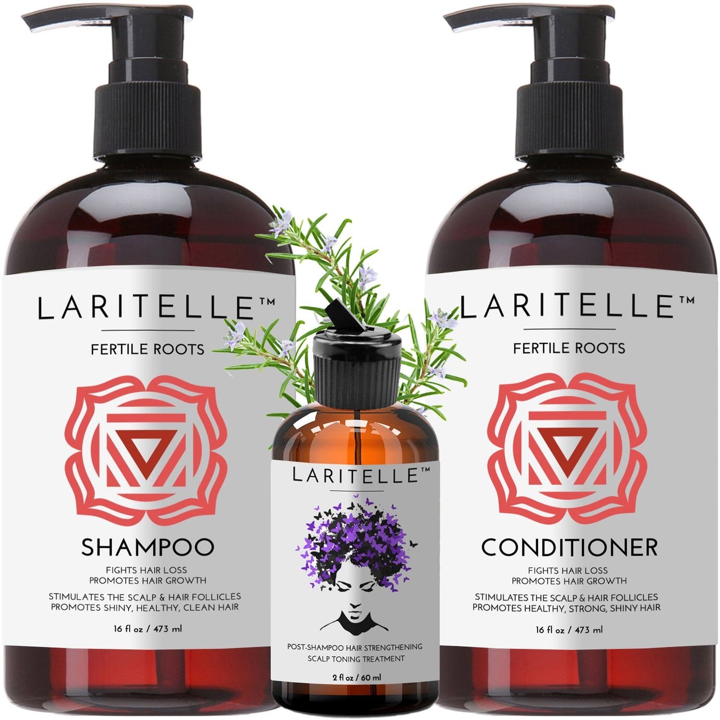 Laritelle Organic Hair Care Set Fertile Roots | Fortifying, Strengthening & Rejuvenating | Prevents Hair Thinning and Shedding, Promotes New Hair Beauty & Personal Care Laritelle