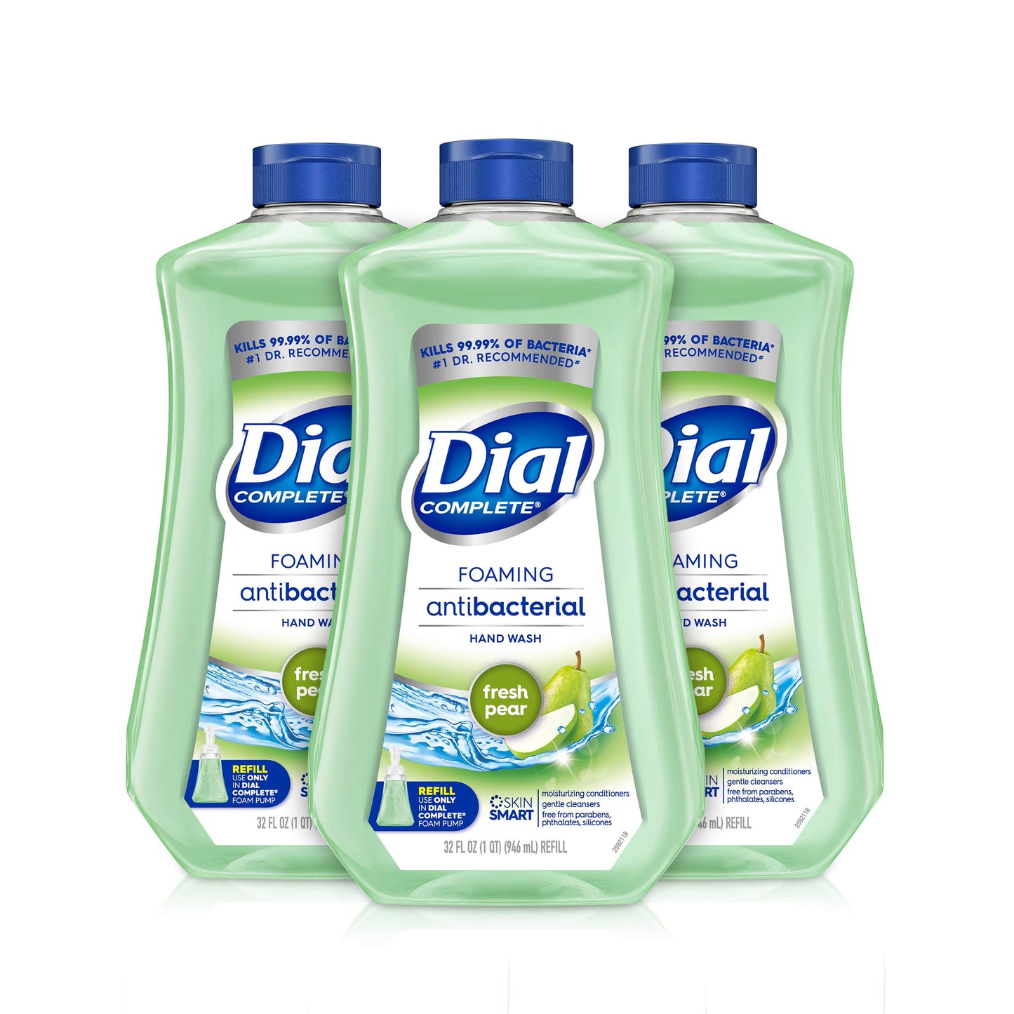 Dial Complete Antibacterial Foaming Hand Wash Refill, Fresh Pear, 32 fl oz (Pack of 3) Beauty & Personal Care Dial