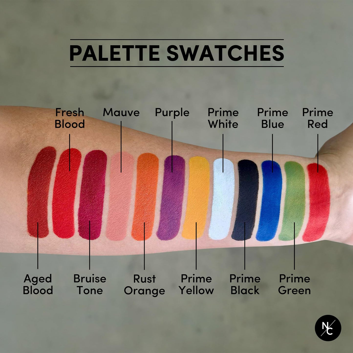 Narrative Cosmetics FX 12-Color Palette - Water-Activated Face & Body Paint for SFX, Theater, Cosplay - High-Pigment, Blendable SFX Makeup Beauty & Personal Care Narrative Cosmetics