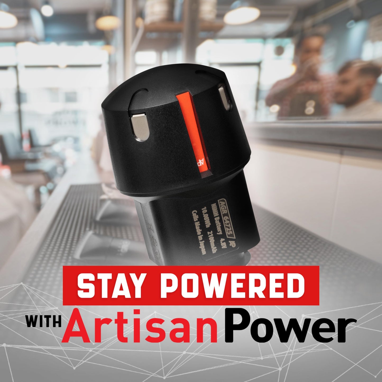 High-Capacity Replacement Battery for Andis PowerGroom AGR and BGR Clippers. NiMH, 2100mAh, Japanese Cells. Compatible with Andis Cordless Clippers Beauty and Personal Care Artisan Power