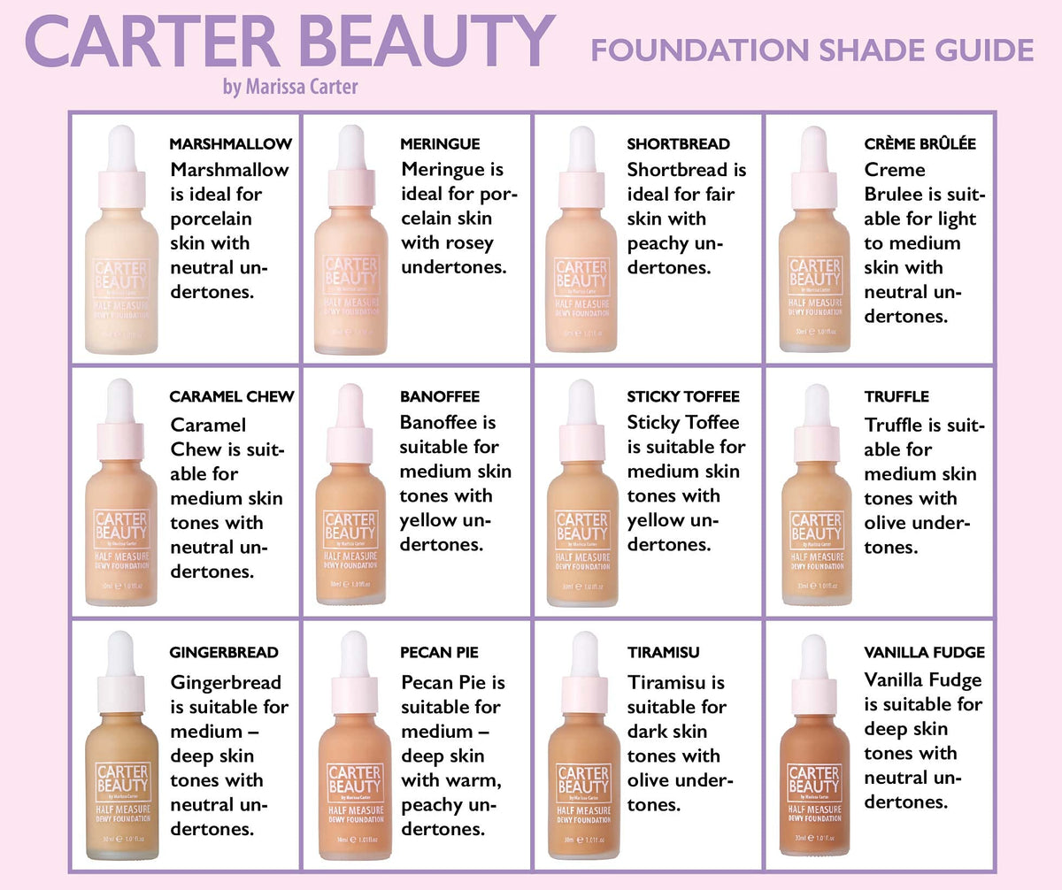 Carter Beauty By Marissa Carter Half Measure Dewy Foundation - Water-Based, Light-To-Medium Sheer Finish - Vegan And Cruelty Free, Paraben And Sulfate Beauty & Personal Care Carter Beauty