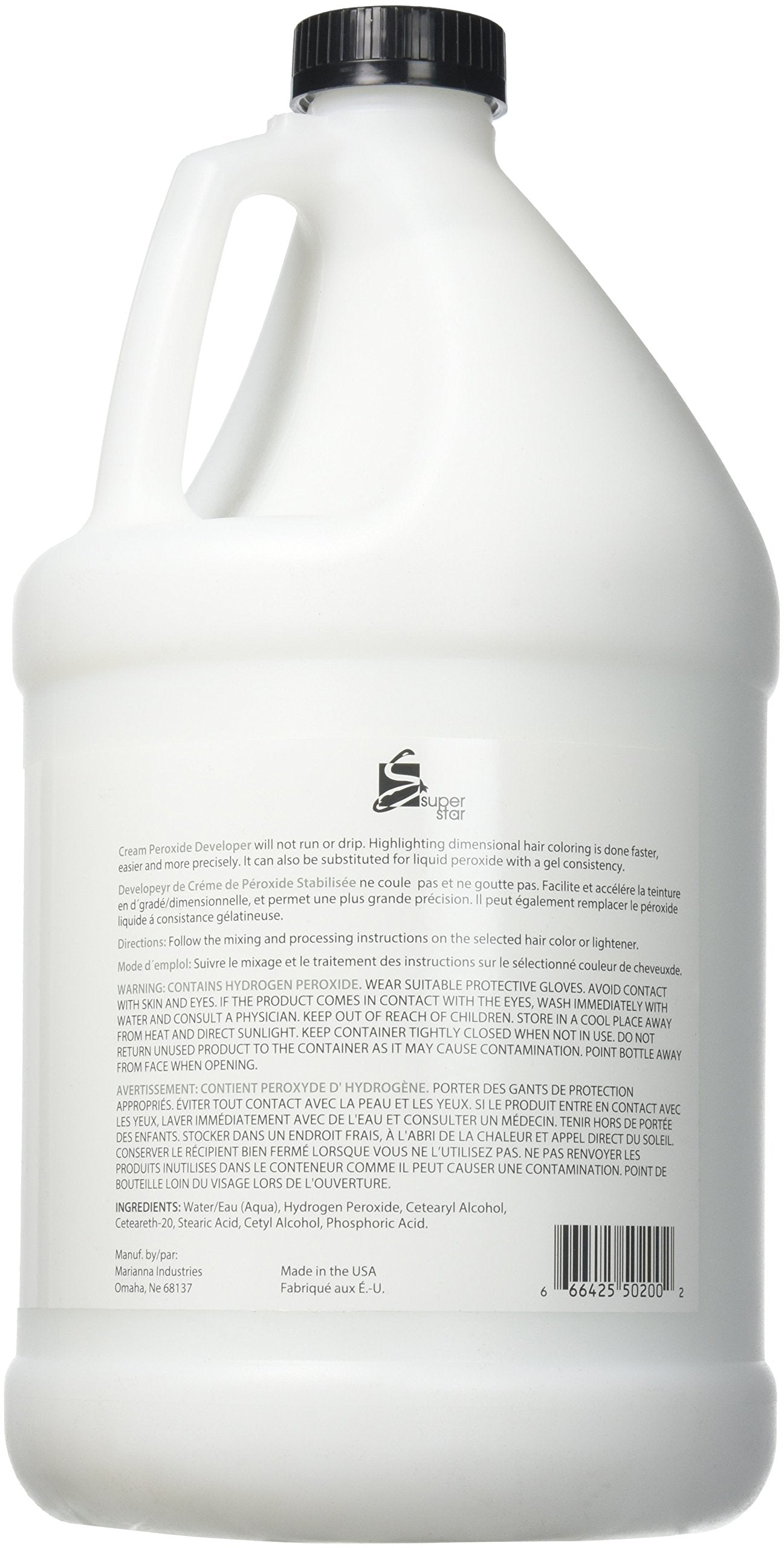 Super Star Stabilized Cream Peroxide Developer, 20v , 3.8 L / 1 Gallon (1-Count) Beauty & Personal Care Super Star