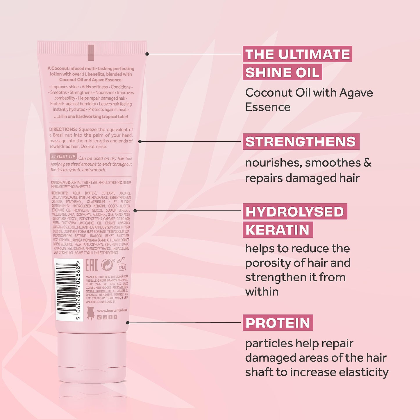 Lee Stafford Blow Dry Hair Lotion | Coco Loco Collection - 11-in-1 Leave In Styling Cream, Heat Procectant & Hyrdates Hair with a HIgh Shine Finish Beauty & Personal Care Lee Stafford