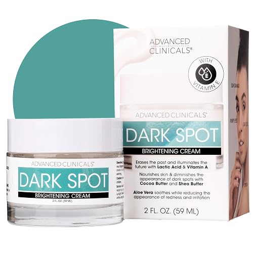 Advanced Clinicals Dark Spot Face Moisturizer | Lactic Acid Lotion For Face With Caffeine, Cocoa Butter, & Vitamin A | Brightening Cream Visibly Beauty & Personal Care Advanced Clinicals