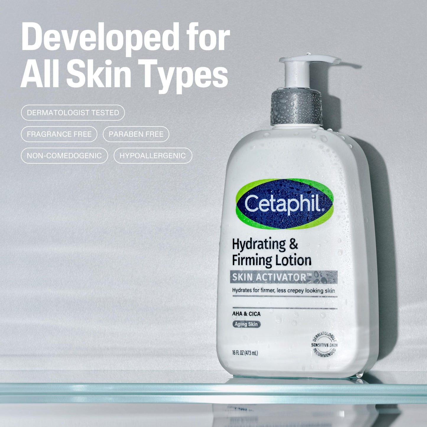 Cetaphil Skin Activator Hydrating & Firming Body Lotion 16oz, Mandelic Acid (AHA) and Centella Asiatica (CICA) Body Moisturizer, Hydrates and Firms Beauty & Personal Care Cetaphil